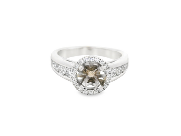 Diamond Engagement Ring - 1/3 Ct Princess Cut Center
