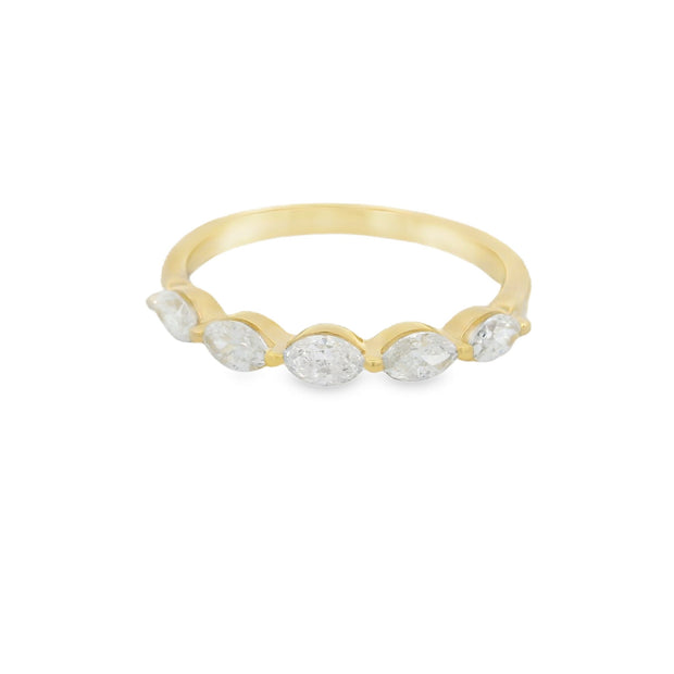 Marquise Diamond Wedding Band