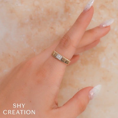 SHY CREATION - DIAMOND BAGUETTE CLUSTER BAND