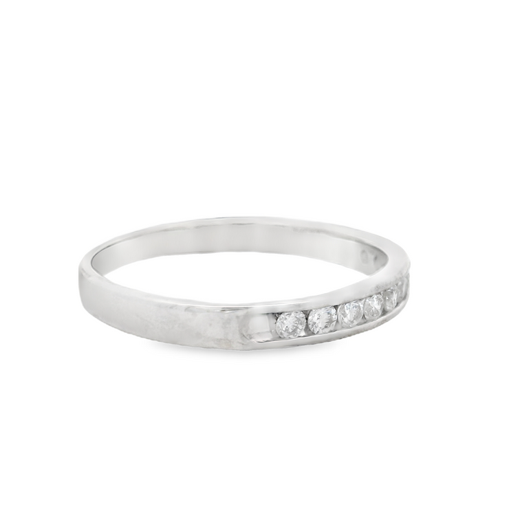 Channel Set Diamond Wedding Band