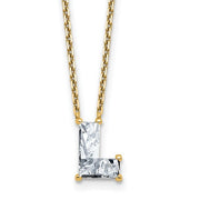 INITIAL L LAB DIAMOND PENDANT