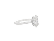 Hidden Halo Diamond Engagement Ring – 3 Ct Oval Center