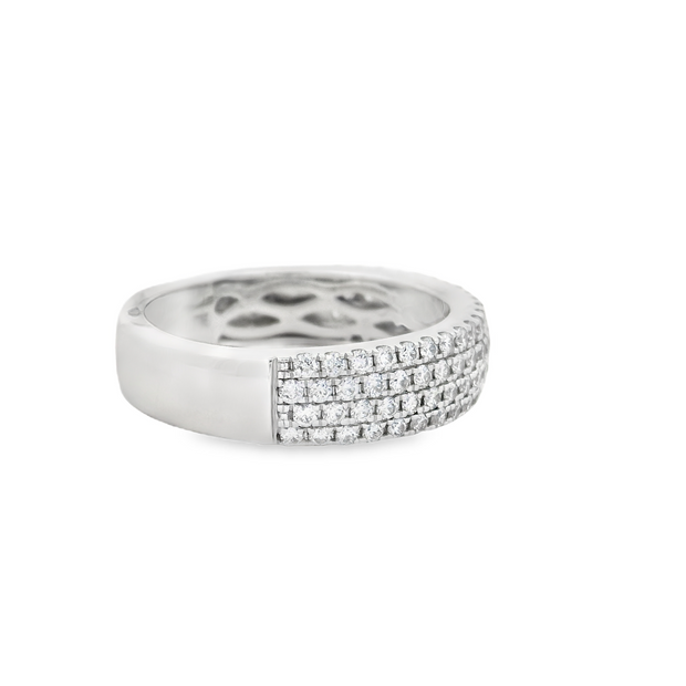 DIAMONDS FOREVER - 4 ROW PAVE DIAMOND BAND