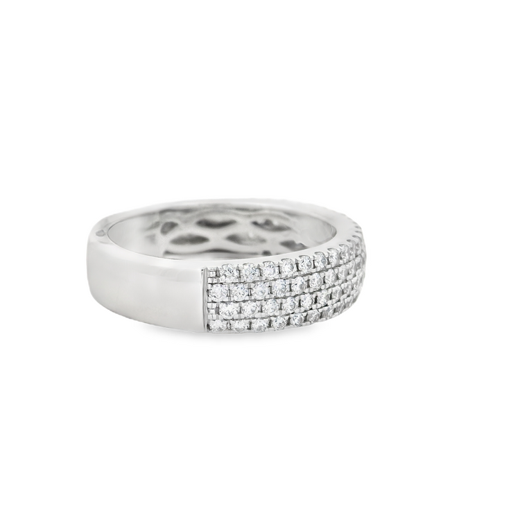 DIAMONDS FOREVER - 4 ROW PAVE DIAMOND BAND