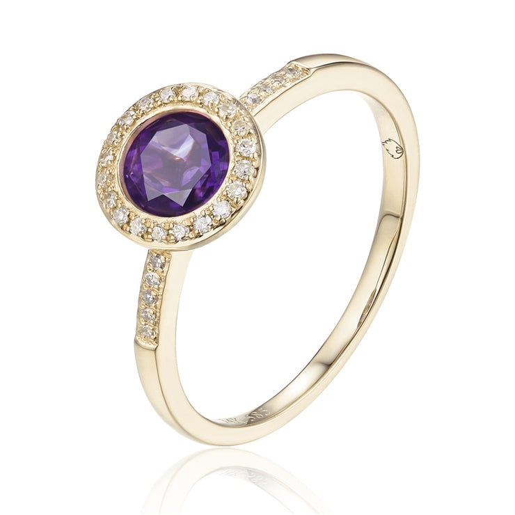 LUVENTE – AMETHYST & DIAMOND RING