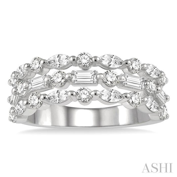 Ashi - 3 Row Diamond Ring