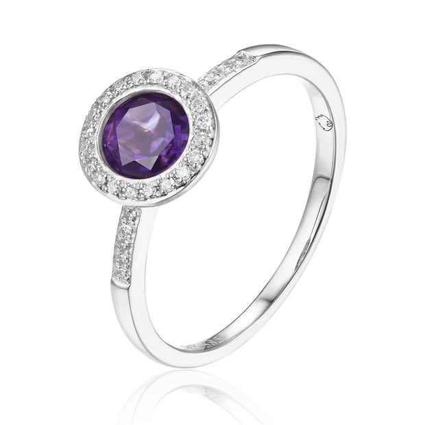 LUVENTE – AMETHYST & DIAMOND RING