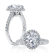A Jaffe - Diamond Halo Engagement Ring Setting