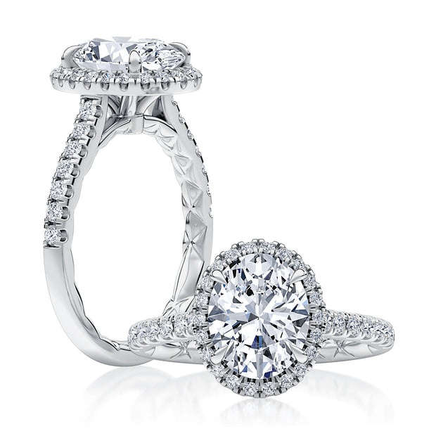A Jaffe - Diamond Halo Engagement Ring Setting