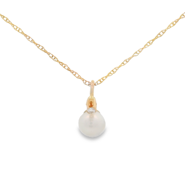 Pearl & Diamond Pendant