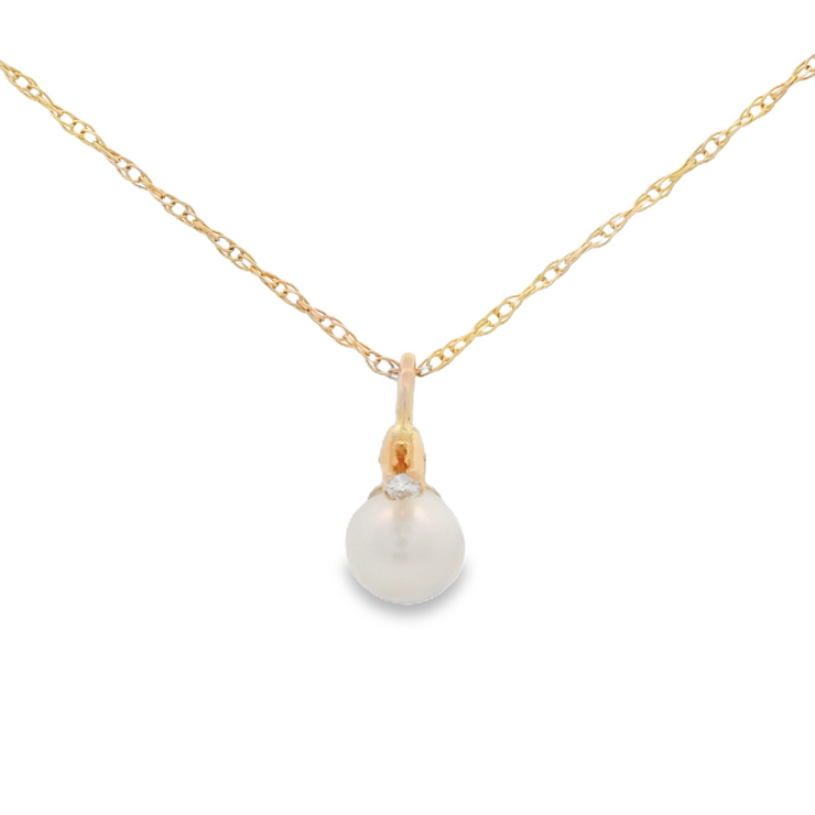 Pearl & Diamond Pendant