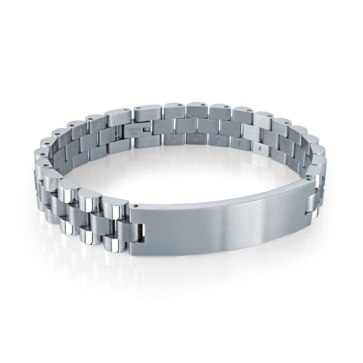 Rolex Style Link Nameplate ID Bracelet