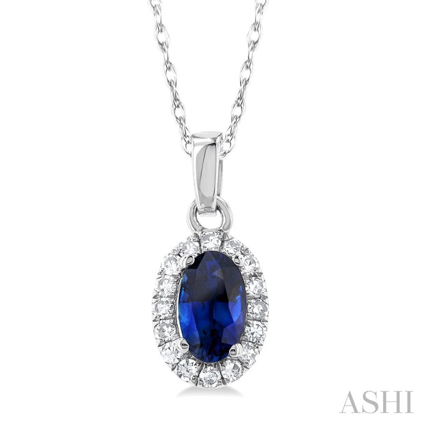 Ashi – Sapphire & Diamond Pendant