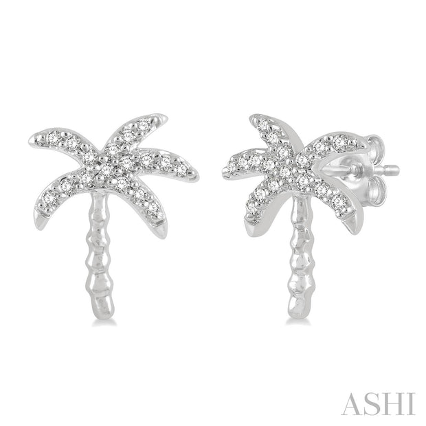 Ashi - Diamond Palm Tree Earrings