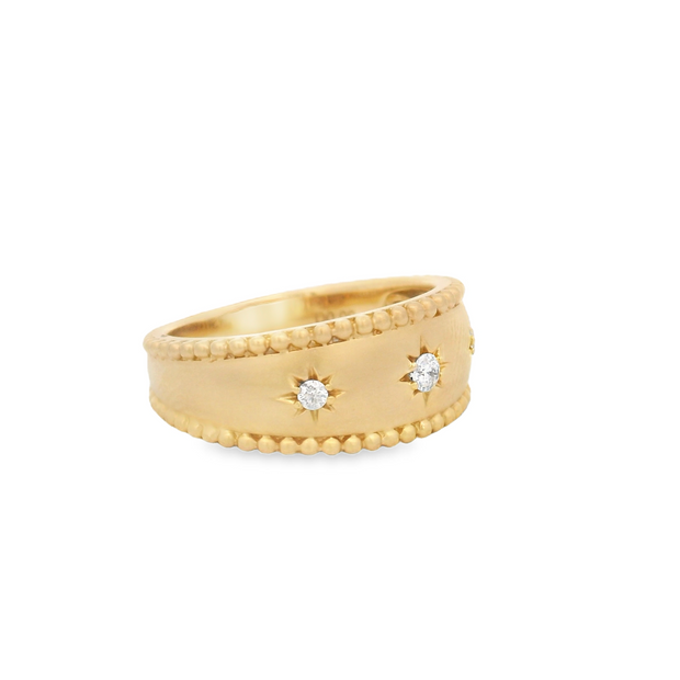 Matte Diamond Star Ring
