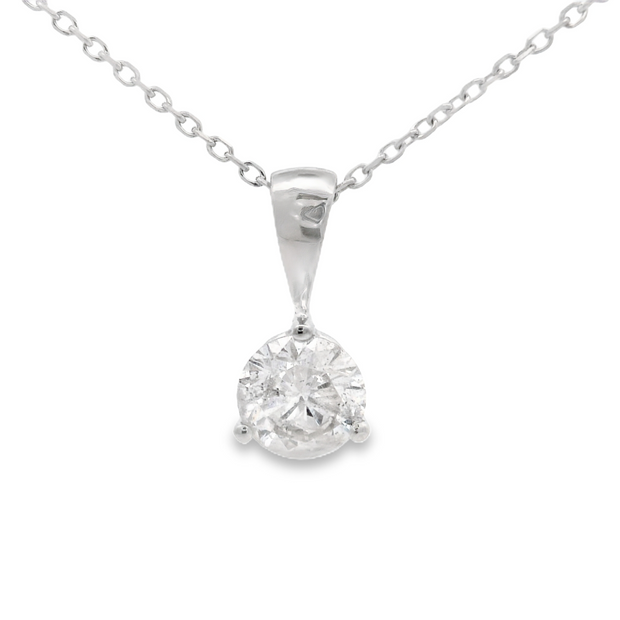 Diamond Solitaire Pendant - 1/2 Ct