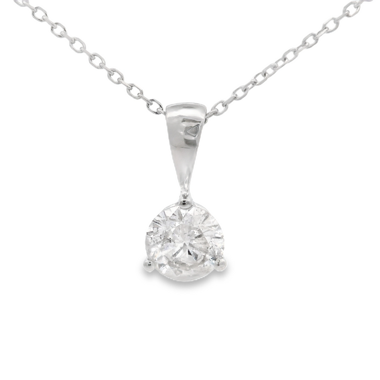 Diamond Solitaire Pendant - 1/2 Ct