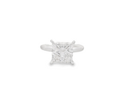 Diamond Solitaire Engagement Ring – 4 Ct Princess Center