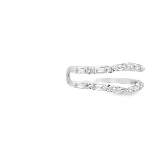 ALTERNATING SHAPES CONTOUR ENGAGEMENT RING WRAP