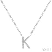 ASHI - 'K' DIAMOND INITIAL PENDANT