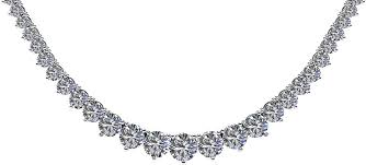 GRADUATED DIAMOND TENNIS NECKLACE - 11 CT