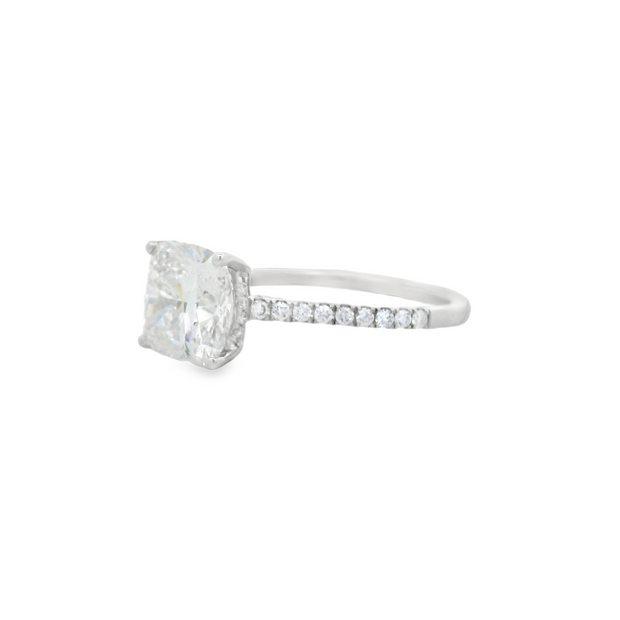 Diamond Engagement Ring - 3 Ct Square Cushion Center