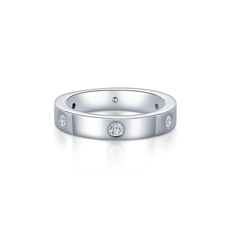 LAFONN - STERLING SILVER FLUSH SET PERIODIC STONE ETERNITY RING