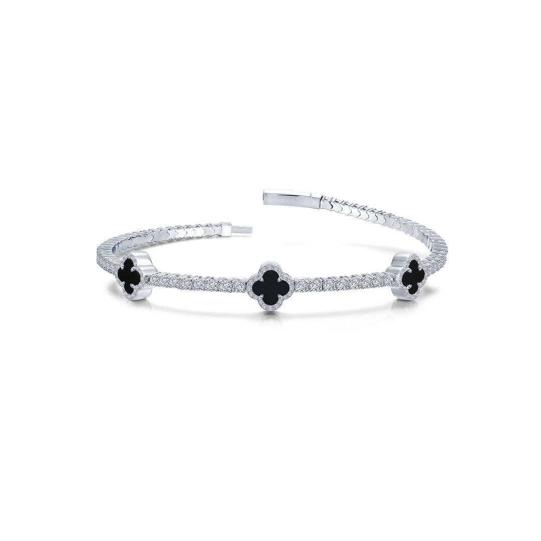 Lafonn - Black Onyx Clover Bangle Bracelet – Siebke Hoyt