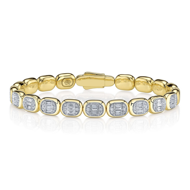 Shy Creation - 1.00Ct Diamond Baguette Flexible Bangle