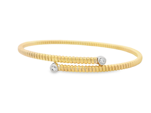 Diamond Bypass Bangle Bracelet