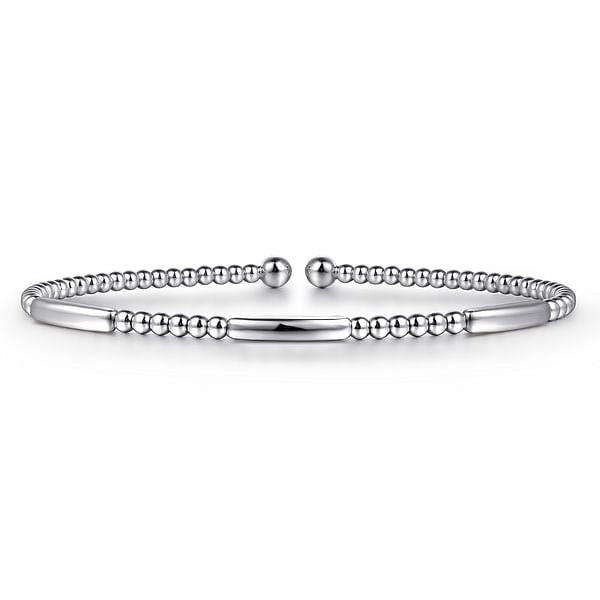 Gabriel & Co - White Gold Bujukan Open Bangle Bracelet