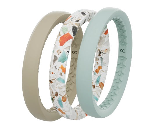 Groove Air Sea Glass Stackable Bands