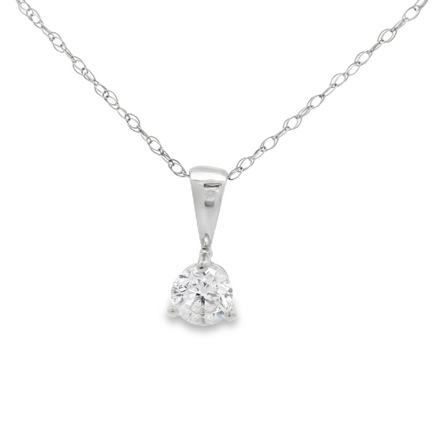 Diamond Solitaire Pendant - 1/3 Ct