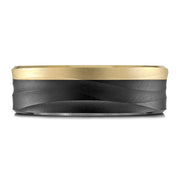 Black Carbon Fiber, Gold & Tantalum, Mardini Wedding Band
