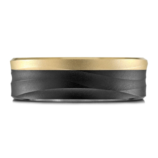 Black Carbon Fiber, Gold & Tantalum, Mardini Wedding Band