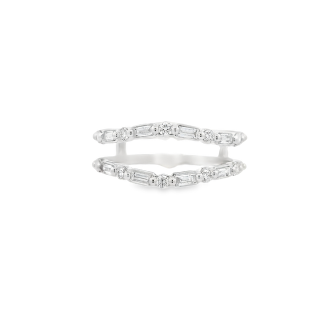 ALTERNATING SHAPES CONTOUR ENGAGEMENT RING WRAP