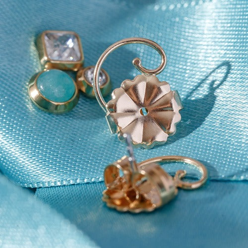 YELLOW GOLD PLATED LEVEARS EARRING LIFT BACKS