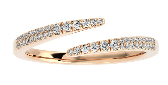 Tapered Bypass Diamond Ring