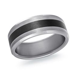 Malo - Tantalum & Carbon Fiber Mens Wedding Band
