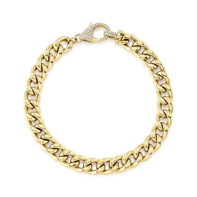 Yellow Gold Diamond Clasp Bracelet