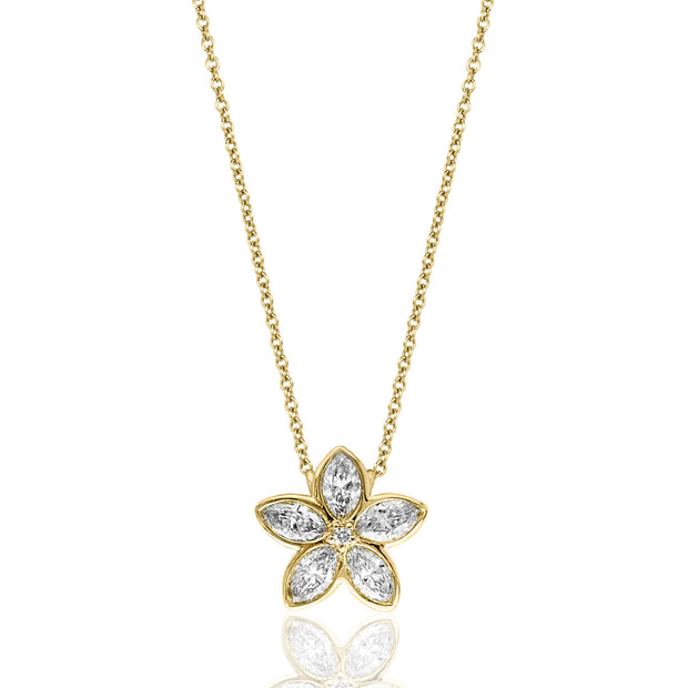 Diamond Flower Pendant
