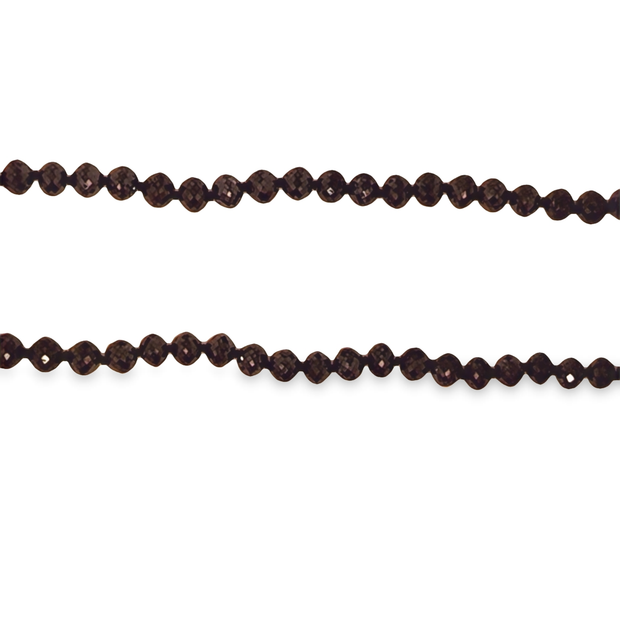 KNOTTED BLACK DIAMOND BEAD NECKLACE