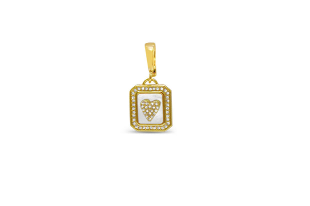 CHARM ERA - Pearl Heart Bar - Gold