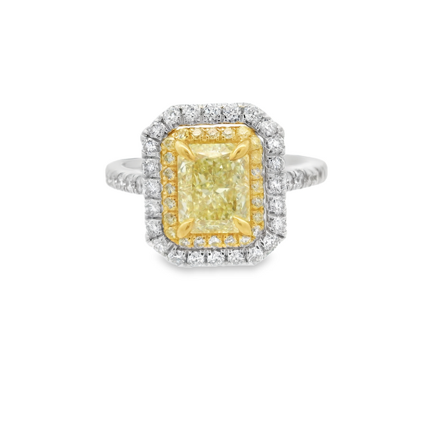 Yellow Diamond Ring - 1 1/2 Carat
