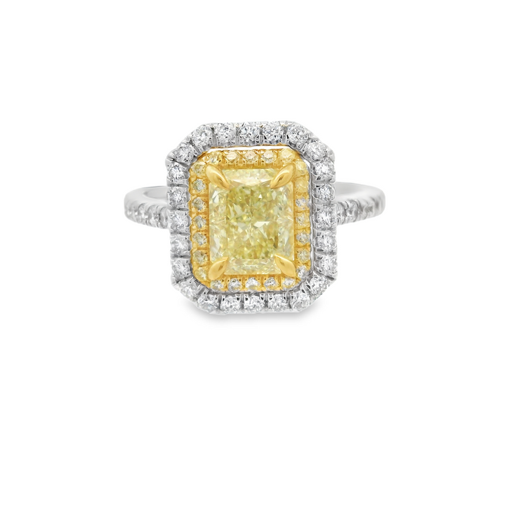 Yellow Diamond Ring - 1 1/2 Carat