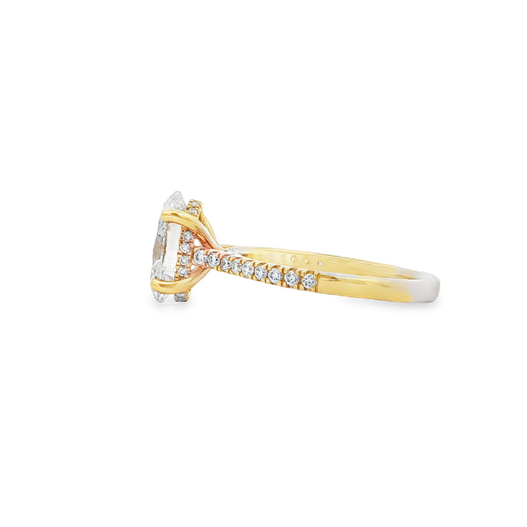 Diamond Engagement Ring - 2 1/2 Ct Oval Center