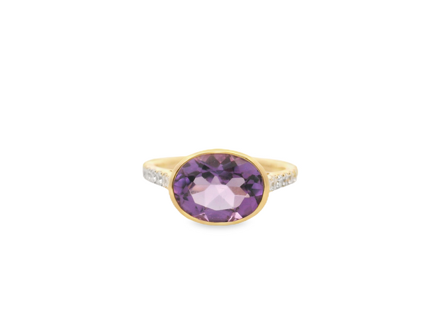 Amethyst & Diamond Ring