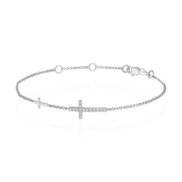 LUVENTE - SIDEWAYS CROSS BRACELET