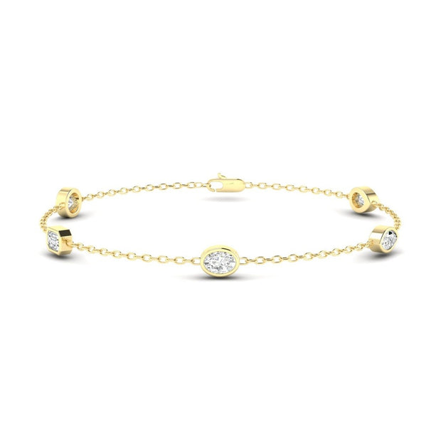 Multi Shape Diamonds by the Yard Bracelet