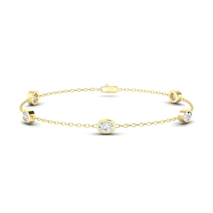 Multi Shape Diamonds by the Yard Bracelet